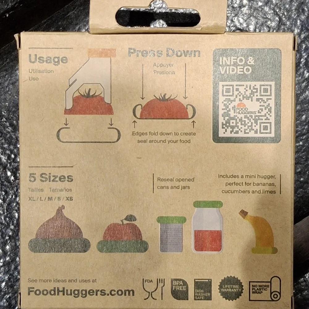 Food Huggers 5pc Reusable Silicone Savers - Ice Blue